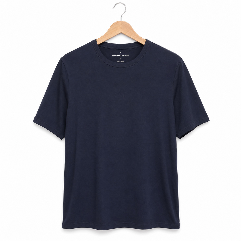 Everlane The Essential Organic Crew Tee Mens Size XL Deep Navy Classic NWOT